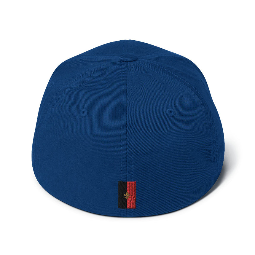 Baseball Cap with stitched logo and flag logo on back