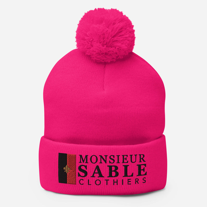 Pom-Pom Beanie with stitched logo